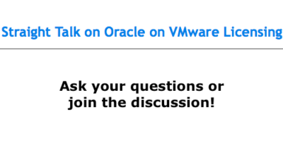 Straight Talk on Oracle on VMware Licensing