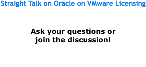 VMwareライセンスに関するオラクルに関するストレートトーク